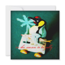 Toy Penguin · Christmas Party Invitation by SabineStGreetings Toy Penguin · Christmas Party Invitation