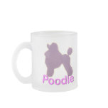 Toy Poodle Cradle Purple / Pink Frosted Glass Mug