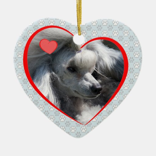 Toy Poodle Valentine Heart Ornament
