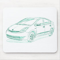 Toy Prius 1st gen Mouse Pads