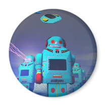 Toy Robos on the Attack Magnet by MDKgraphics Toy Robos on the Attack Magnet