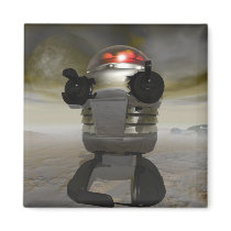 Toy robot on an Alien planet Magnet