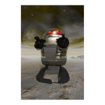 Toy robot on an Alien planet Poster posters by MDKgraphics Toy robot on an Alien planet Poster posters