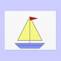 Toy Sailboat - Postcard
