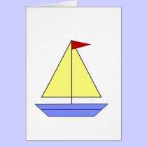 Toy Sailboat - Sail On, Sail on, Sail On - Card