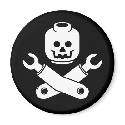 toy skull and crossbones fridge magnet by strk3