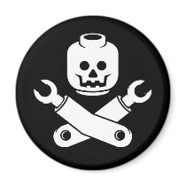 toy skull and crossbones magnets