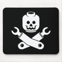 toy skull and crossbones mouse mat