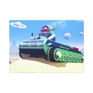 Toy Space Tank 1 Gallery Wrapped Canvas
