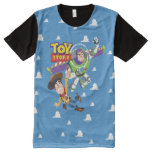 Toy Story 8Bit Woody and Buzz Lightyear All-Over Print T-shirt