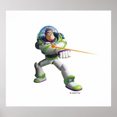 Toy Story Buzz Lightyear Firing his Laser posters