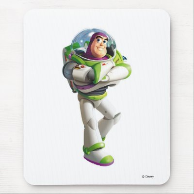 Toy Story Buzz Lightyear standing with folded arms mousepads