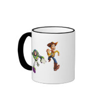 Toy Story Buzz Lightyear Woody running Coffee Mugs