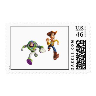 Toy Story Buzz Lightyear Woody running stamp