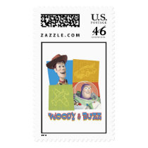 Toy Story's Buzz Lightlear and Woody Logo Postage Stamp