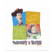 Toy Story's Buzz Lightlear and Woody Logo posters