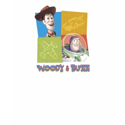 Toy Story's Buzz Lightlear and Woody Logo t-shirts