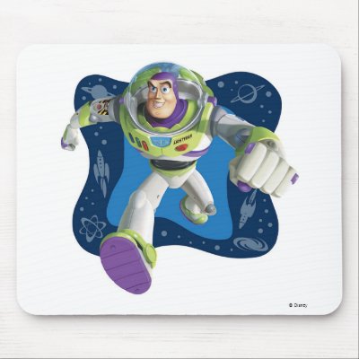 Toy Story's Buzz Lightyear running mousepads