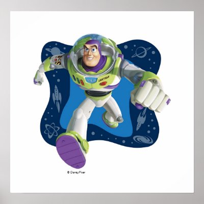 Toy Story's Buzz Lightyear running posters