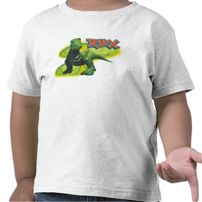 Toy Story's Rex standing with a smiling face. t-shirts
