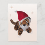 Toy Tiger In Santa Hat Party Event Christmas