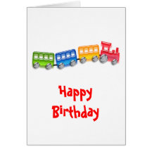 Toy Train Greeting Cards