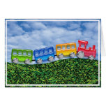 Toy Train in the Countryside Blank Greeting Card
