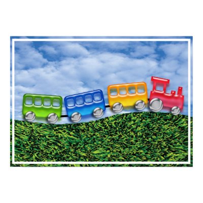 Toy Train in the Countryside Poster by ElainePlesser