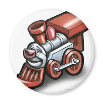 Toy Train magnets by FunGraphix Toy Train magnets