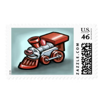 Toy Train postage by FunGraphix Toy Train postage