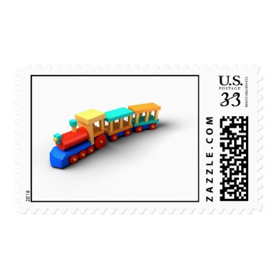 Toy Train Postage Stamp by definenormal32