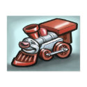 Toy Train postcards by FunGraphix Toy Train postcards