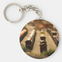 Toy Train Round Keychain