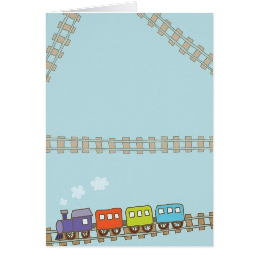 Toy trains greeting card