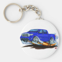 Toyota Tundra Crewmax Blue Truck Keychain