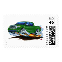 Toyota Tundra Crewmax Green Truck Postage