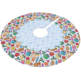 Toys and Treats Christmas Treeskirt Brushed Polyester Tree Skirt