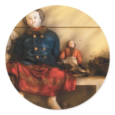 Toys - Assorted Dolls Sticker by suburbanscenes