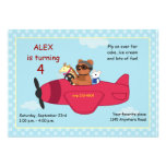 Toys in a Plane Birthday Invitation