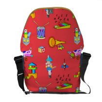 Toys – Purple Drums and Golden Horns messenger bags