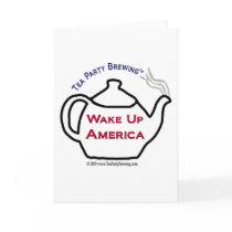 TP0101 Wake Up America Note Card by TeaPartyBrewing TP0101 Wake Up America Note Card