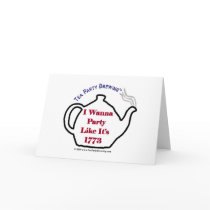TP0102 Tea Party Like It's 1773 Note Card by TeaPartyBrewing TP0102 Tea Party Like It's 1773 Note Card