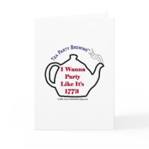 TP0102 Tea Party Like It's 1773 Note Card by TeaPartyBrewing TP0102 Tea Party Like It's 1773 Note Card
