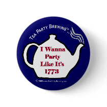 TP0102 Tea Party Party Like Its 1773 Button Blue