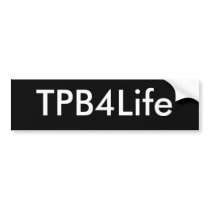TPB4Life bumper stickers