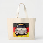 Trabant Car and German Flag, Berlin Wall Tote Bag