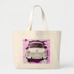 Trabant Car and Pink/Lilac Berlin Wall Tote Bags