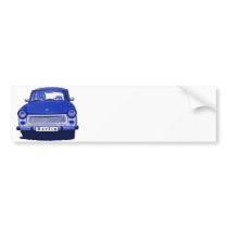 Trabant Car in Blue, Berlin Bumper Sticker