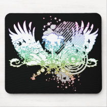 traced tree. rainbow. mousepads