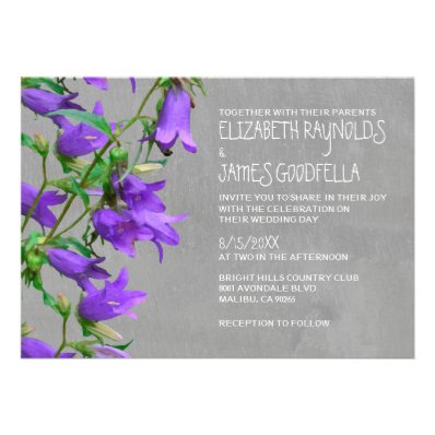 Trachelium Wedding Invitations Custom Announcement